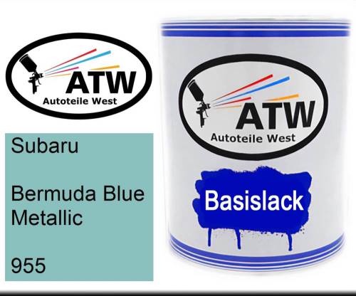 Subaru, Bermuda Blue Metallic, 955: 1L Lackdose, von ATW Autoteile West.